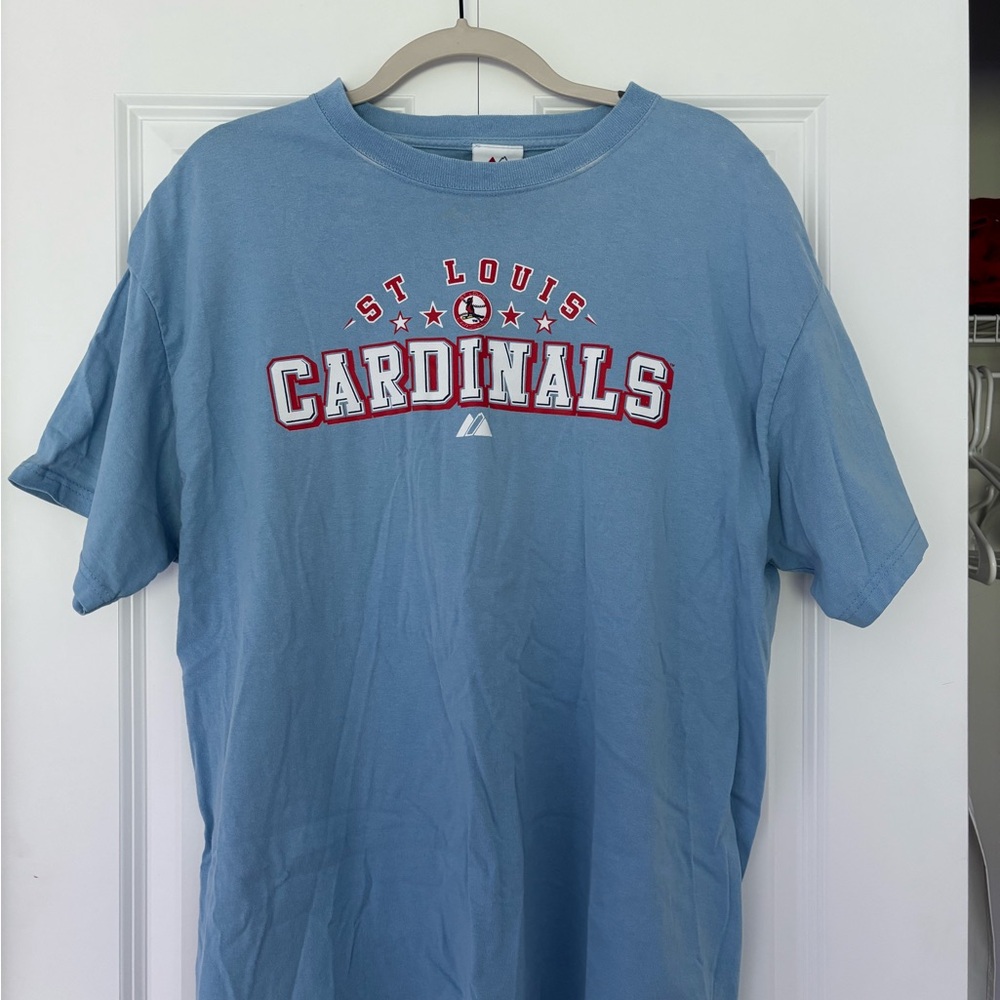 Majestic Blue St. Louis Cardinals Short Sleeve Tee